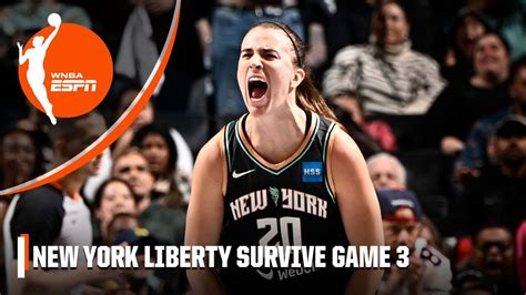 HOLDING ON New York Liberty Vs Las Vegas Aces WNBA Finals Game 3