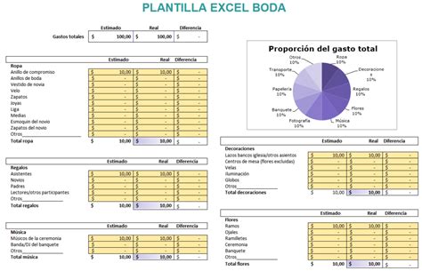 👉 Plantilla Excel Boda Gratis