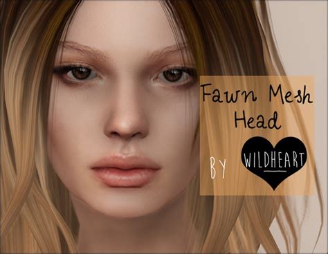 Second Life Marketplace Wildheart Fawn Mesh Head Template Kit Psd And Dae