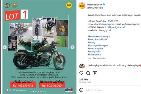 Foto Harley Davidson Sportster Dilelang Harga Mulai Rp Jutaan