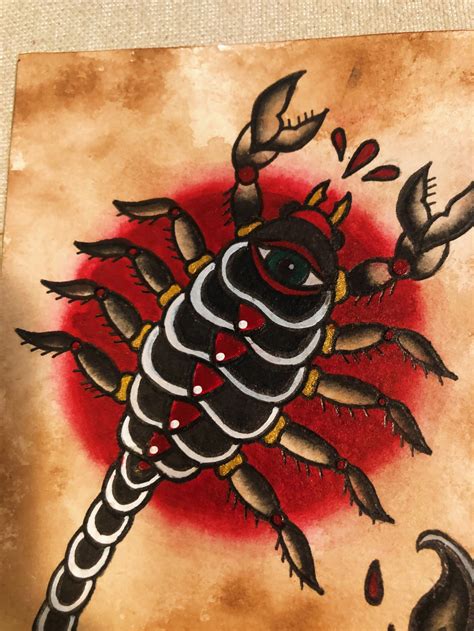 4x6 Original Scorpion Painting Etsy