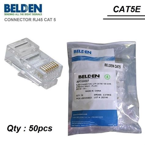 Jual Konektor Rj45 Cat5 Belden Modular Plug Isi 50pcs Jakarta Barat