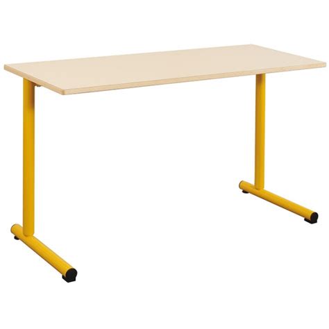 Table scolaire à dégagement latéral Jeanne 130x50 cm stratifié chant