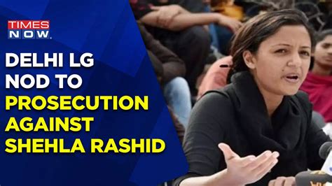 Breaking News Major Setback For Shehla Rashid Delhi LG Grants