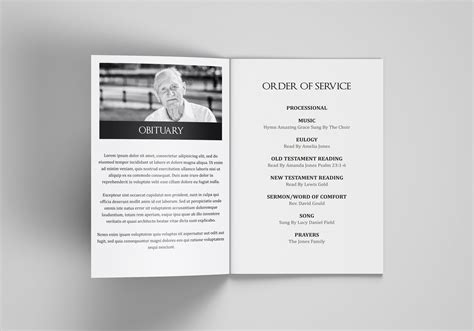 Funeral Program Template Funeral Program Template Word 8 Pages Floral Funeral Program