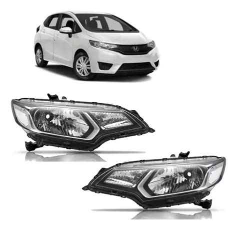 Par Farol Honda Fit Foco Simples Frete Gr Tis