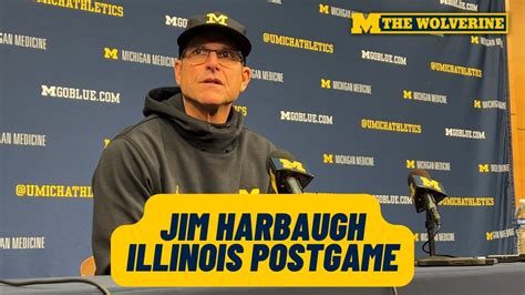 Jim Harbaugh Press Conference: Illinois Postgame | Blake Corum Update ...