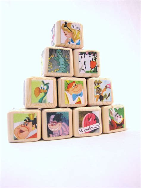 Alice In Wonderland Baby Blocks Nursery Decor And Baby Shower Decoration