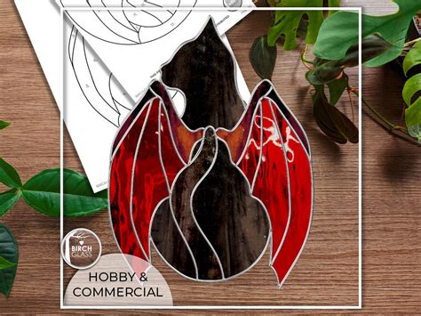 PATTERN Cat Bat Stained Glass Pattern PDF Digital Download Spooky Kitty ...