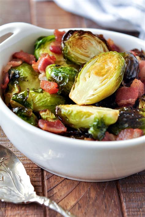 Crispy Air Fryer Balsamic Bacon Brussels Sprouts Home Cooked Harvest