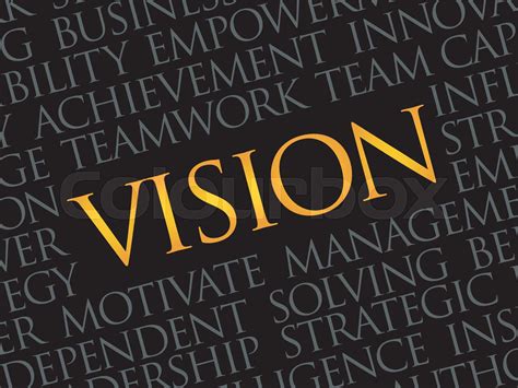 Vision Word Cloud Stock Vector Colourbox