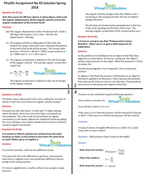 PHY101 Assignment No 2 Solution Spring 2018 Virtual Study Solutions