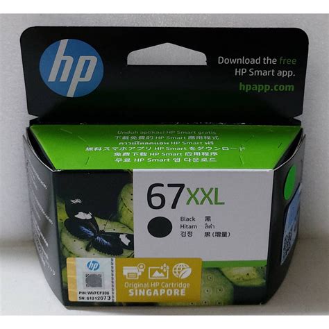 Hp 67xxl Extra High Yield Black Original Ink Cartridge Hp 67 Xxl Shopee Singapore