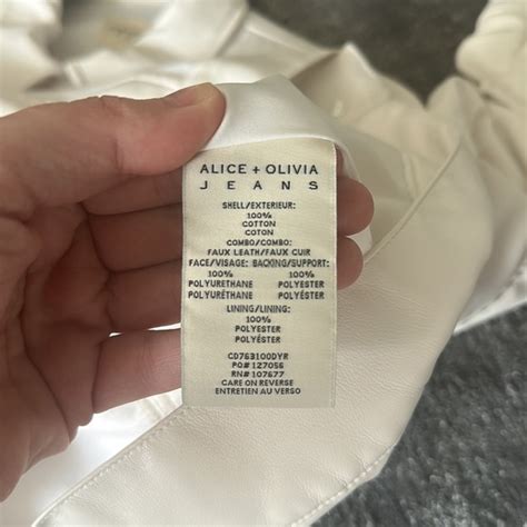 Alice Olivia Jackets Coats Alica Olivia White Jean Jacket With