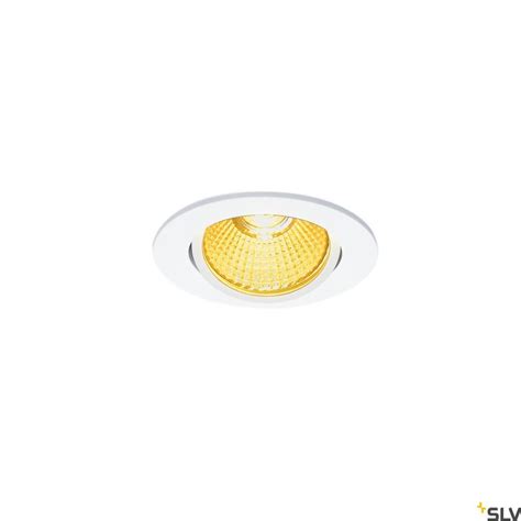 Slv New Tria Round Led Indoor Recessed Ceiling Light White