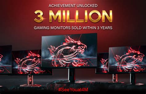 Achievement Unlocked- 3 Million Gaming Monitors Sold within 3 years | MSI