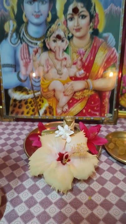 31 May 2024 Om Namah Shivaya 🕉️ Om Ganapati 🕉️ Daily Pooja With Parijata Flowers🌸trendingshorts