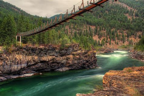 Kootenai River Swinging Bridge 1 Photograph By Robert Hosea