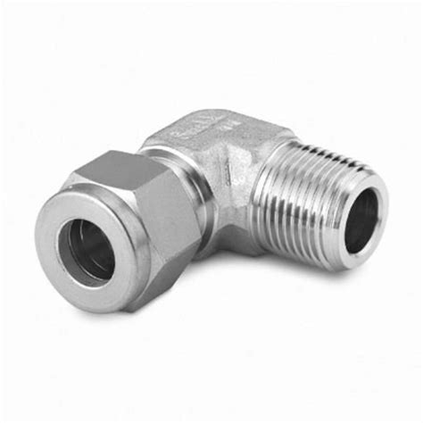 Stainless Steel Swagelok Tube Fitting Male Elbow 18 Mm Tube Od X 12 In Male Npt Male