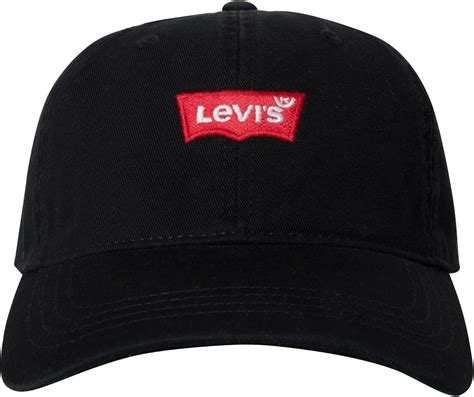 Levis Mens Classic Baseball Hat With Logo Black Four One Size At