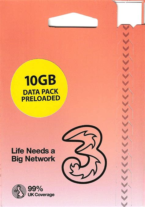 New Prepaid Europe Uk Three Sim Card 10gb Data Unlimited