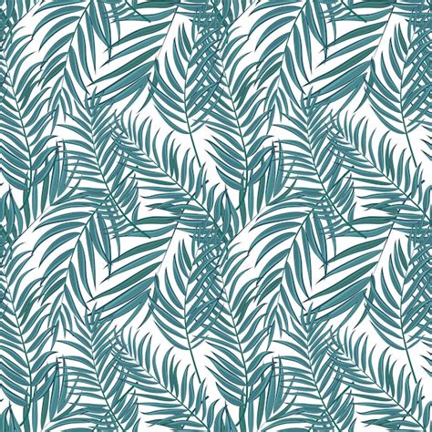 Premium Vector Beautifil Palm Tree Leaf Silhouette Seamless Pattern