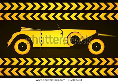 Retro Car Road Signs On Dark Stock Vector Royalty Free 317002433 Retro Cars Road Signs Retro