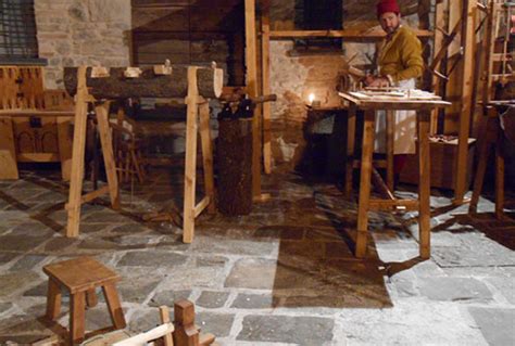 Medieval Woodworking Shop Reconstruction For Festivals And Events