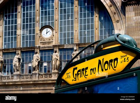 Sign Gare Du Nord Station Hi Res Stock Photography And Images Alamy