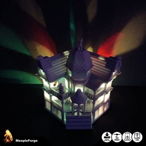 3D Printable Halloween Decoration Haunted House by Andy at MeepleForge