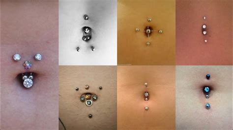 Glam Look 30 Multiple Belly Button Piercing Design Navel Piercing