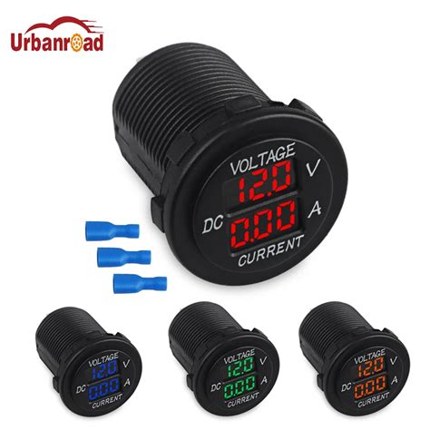 Led Digital Voltmeter Ammeter 12v 24v Auto Truck Marine Waterproof Boat