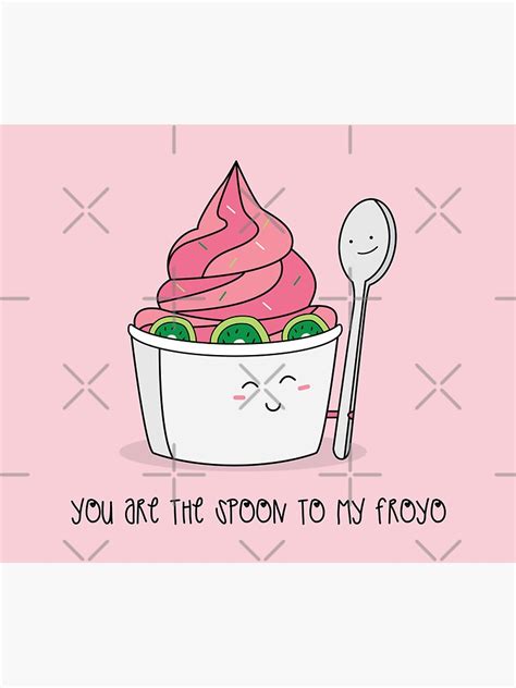 You Are The Spoon To My Froyo Pink Sticker For Sale By M Lee400