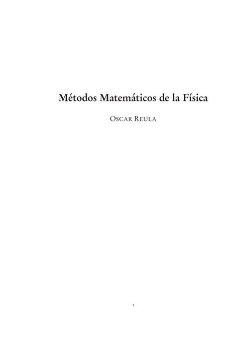 Pdf M Todos Matem Ticos De La F Sicareula Docencia Metodos