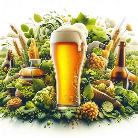 Premium Ai Image Hyper Realistic Illustration Of A Hoppy Brew Craft