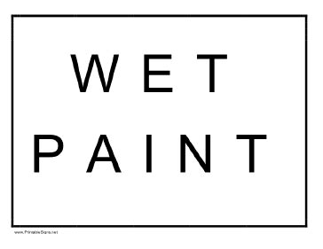 Wet Paint Signs - ClipArt Best