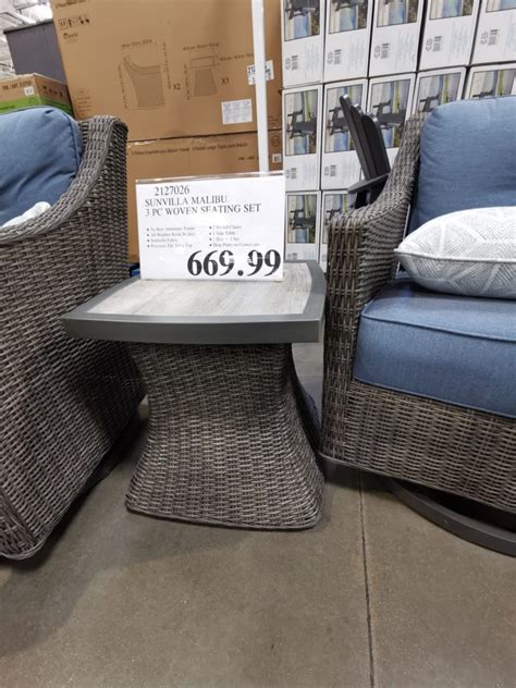 Costco 2127026 SunVilla Malibu 3 Piece Woven Seating Set3 CostcoChaser