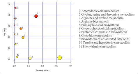 Plasma Metabolic Pathway Analysis Using Metaboanalyst 50 Download Scientific Diagram