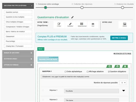 Drag n Survey le service idéal pour créer des questionnaires en ligne