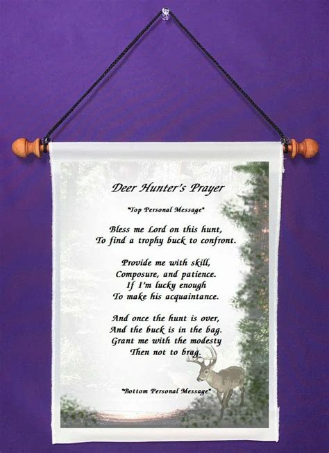 Deer Hunter S Prayer Poem Personalized Wall Hanging 888 1 EBay