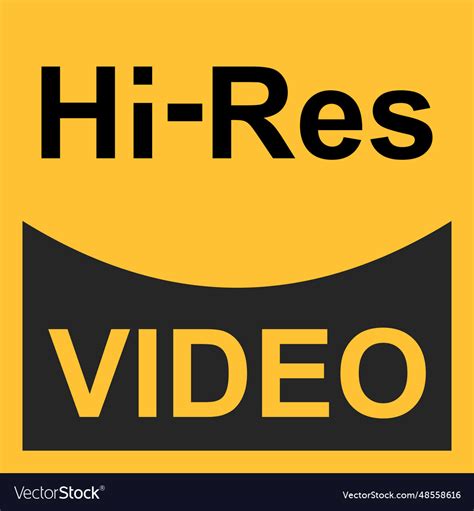 High Resolution Video Signals Sign Icon Hi Res Vector Image