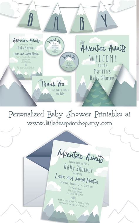 √ Adventure Themed Baby Shower Invitations