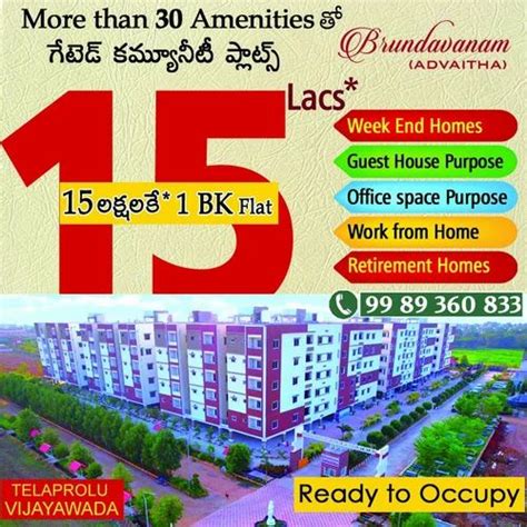 Gated Community Bk Bhk Bhk Flats For Sale In Vijayawada At Rs