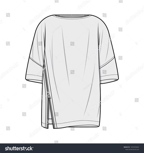 Woven Top Fashion Flat Sketch Template Vector De Stock Libre De