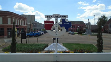 Texarkana State Line Texas And Arkansas Usa Youtube