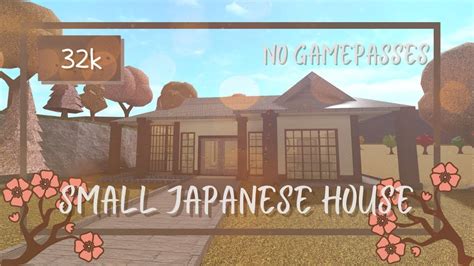 Roblox Bloxburg No Gamepasses Small Japanese House Speedbuild