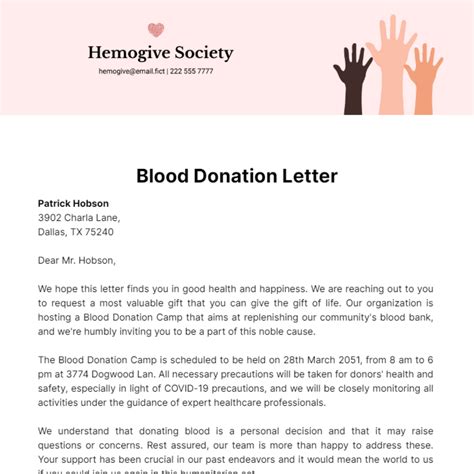 Request Letter Format For Blood Donation Certificate For Iec Code