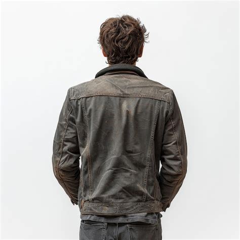 Premium Photo Man In Leather Jacket Standing