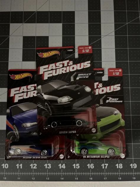 Hot Wheels Fast Furious Toyota Supra Nissan Silvia S Mitsubishi