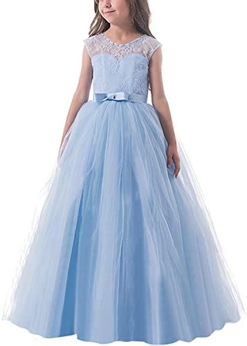 NNJXD NNJXD Mädchen Kinder Spitze Tüll Hochzeit Kleid Prinzessin